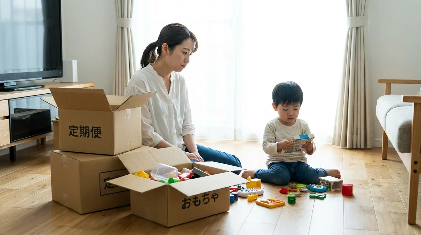 月額制でおもちゃが定期的に届く仕組み