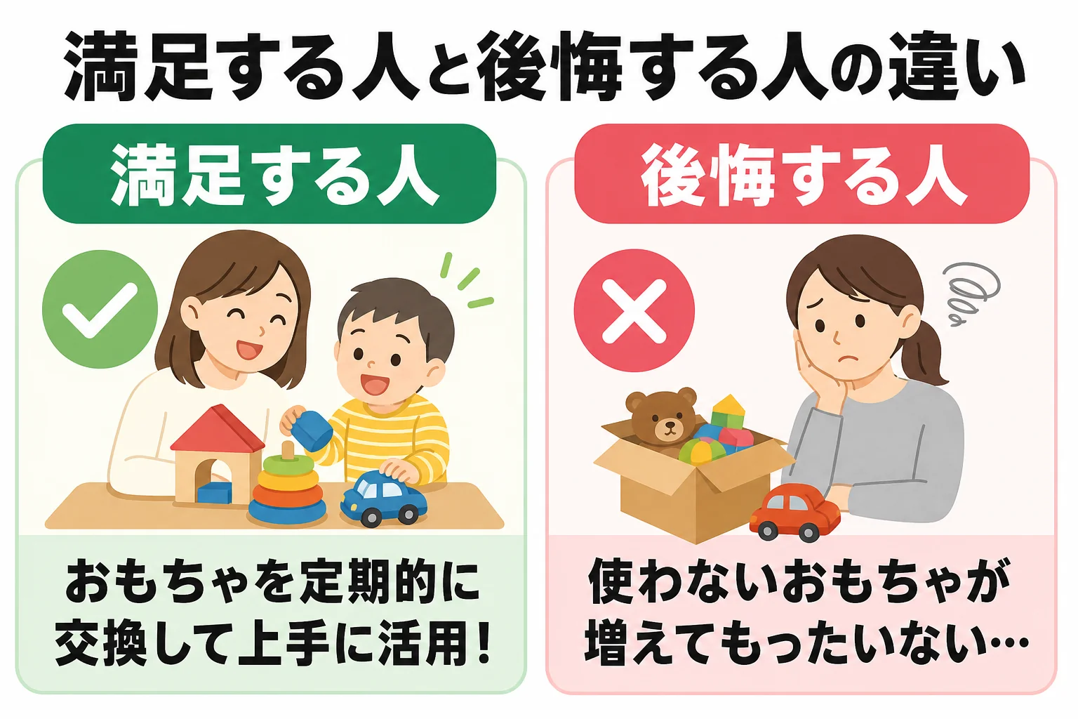 満足する人と後悔する人の違い