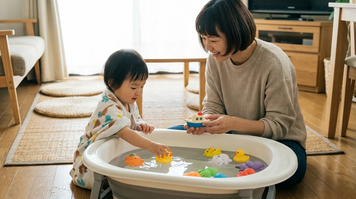 親子のスキンシップとコミュニケーションが深まる