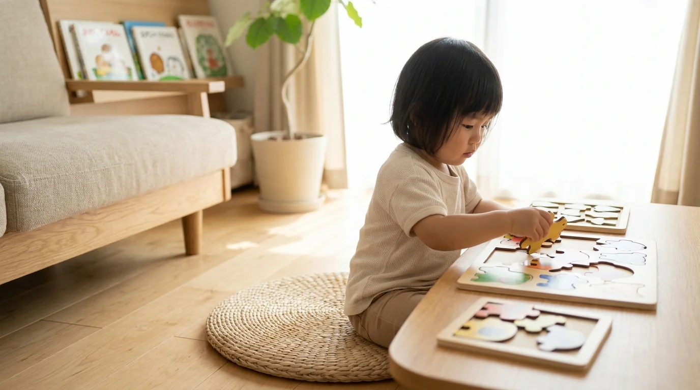 2歳のパズルは何ピースから?レベルの目安
