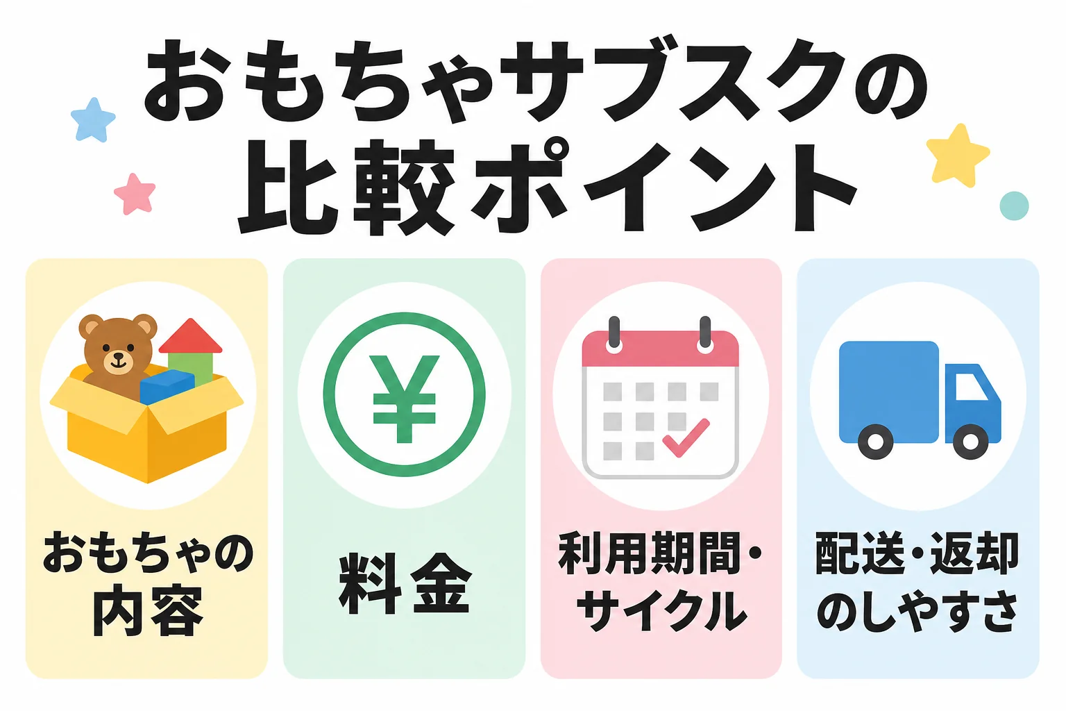 おもちゃサブスクの比較ポイント
