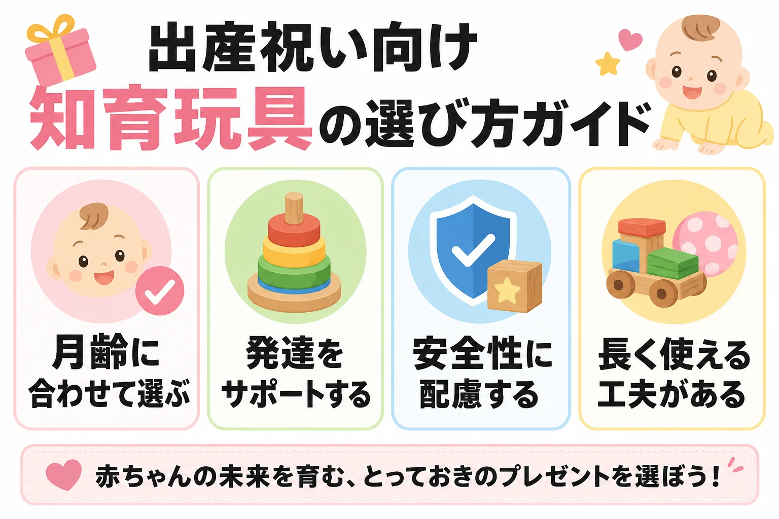 出産祝い向け知育玩具の選び方ガイド