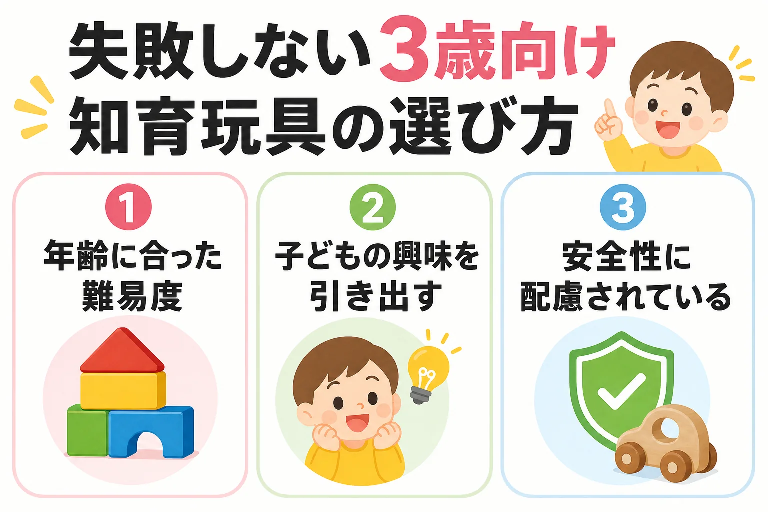失敗しない3歳向け知育玩具の選び方