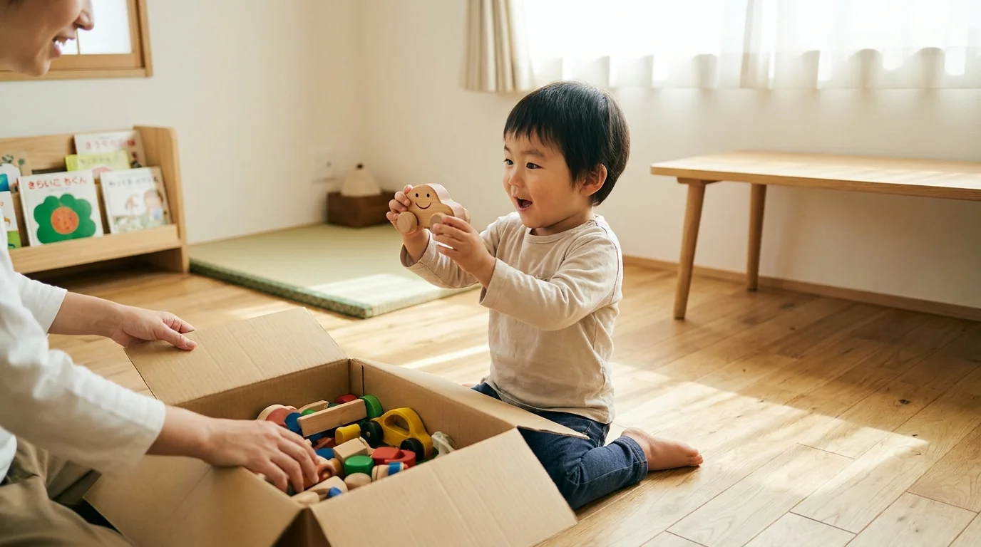 実際に届いたおもちゃと子どもの反応をレビュー