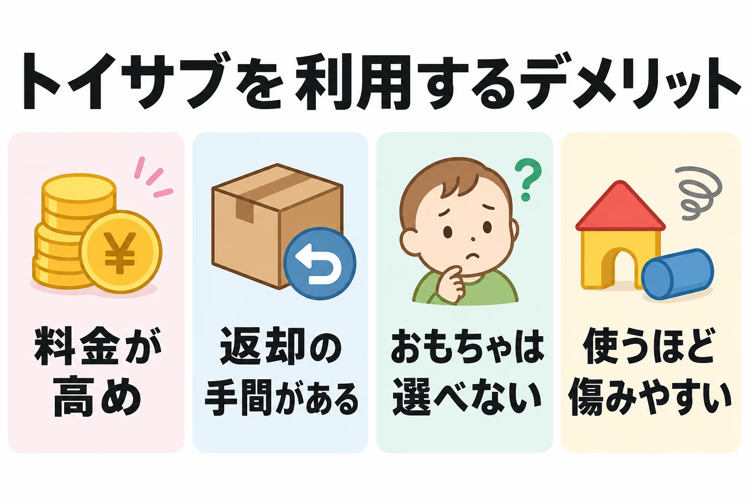 トイサブを利用するデメリット